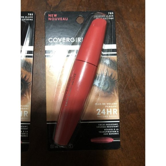 2X Covergirl Lash Blast Active Mascara 24 Hr Volume Boost 785 Extreme Black - Picture 2 of 3